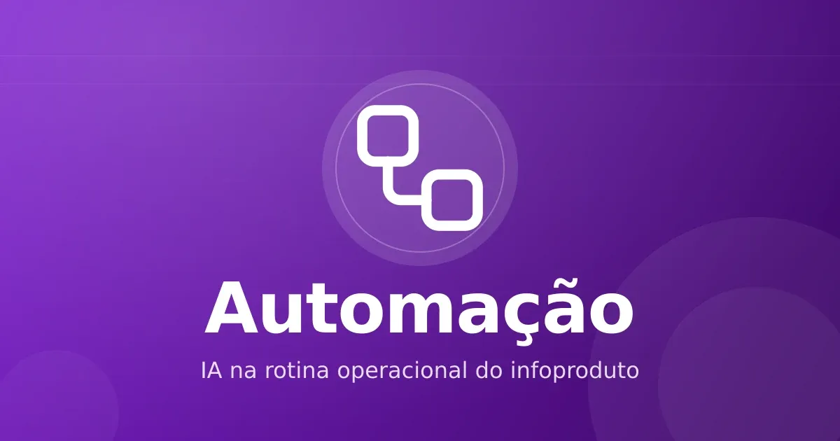 Automação com IA em infoprodutos: fluxos que economizam horas sem perder qualidade