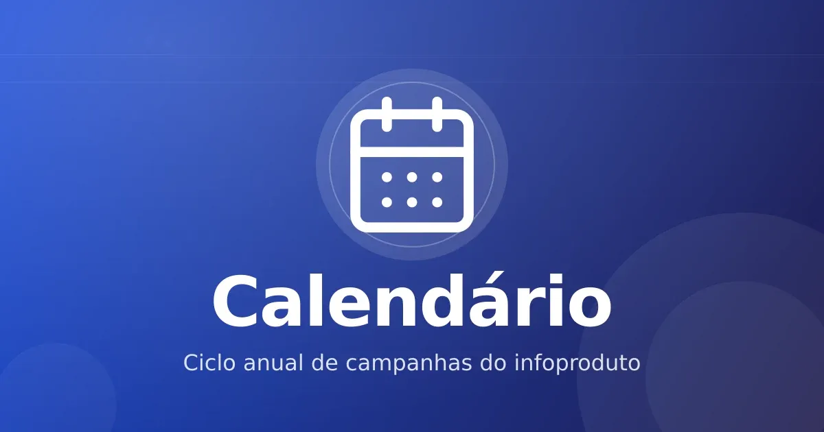 Calendário anual de campanhas: o ciclo de vendas que o infoprodutor maduro segue