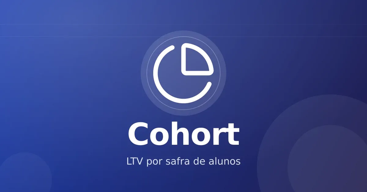 LTV por cohort em infoprodutos: ler o valor do aluno por safra, não por média