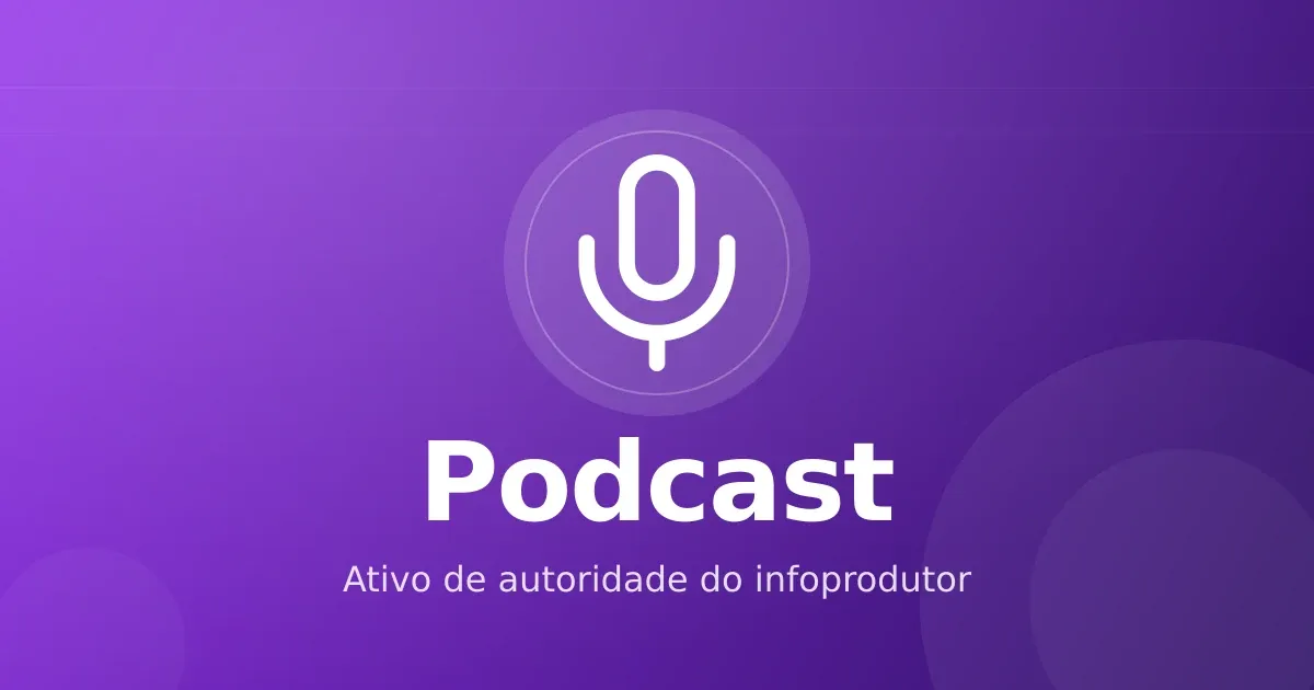 Podcast para infoprodutor: autoridade de longo prazo que amplia oferta e reduz CAC