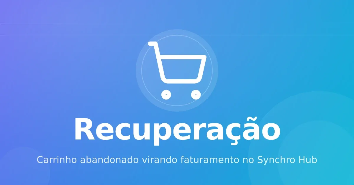 Abandono e recuperação de carrinho no Synchro: transforme vendas perdidas em faturamento