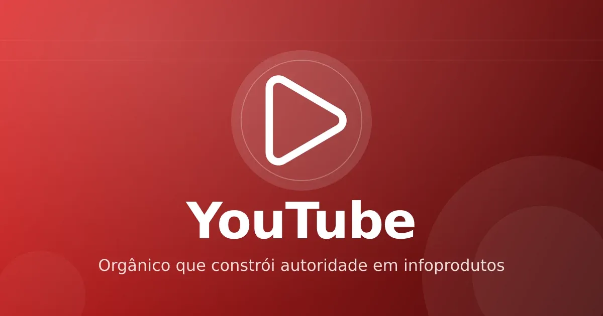 YouTube orgânico para infoprodutos: autoridade que vende sem anúncio